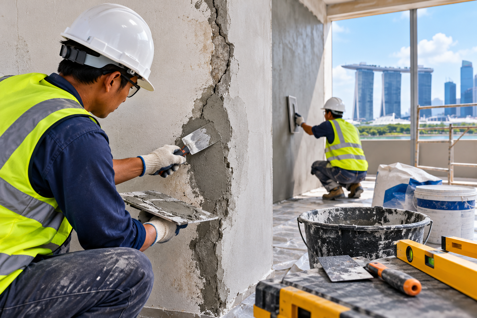 Repairing Cracks and Uneven Areas Before Final Wall Finishing